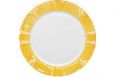 Piatto con bordo giallo