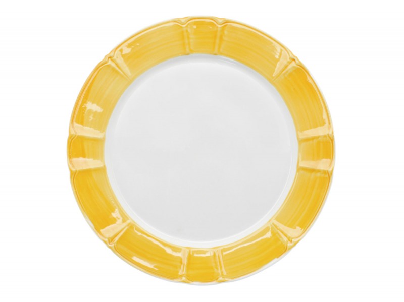Piatto con bordo giallo