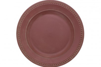 Piatto in ceramica bordeaux