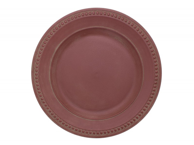 Piatto in ceramica bordeaux