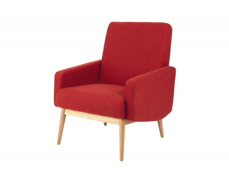 Poltrona vintage rosso chiné