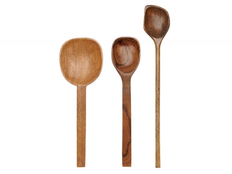 Posate da servizio in legno