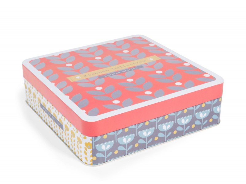 Scatola multicolore in metallo