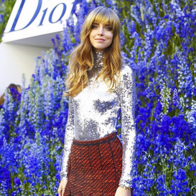 Chiara Ferragni con la frangia per Dior