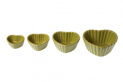 Teglie in ceramica a forma di cuore