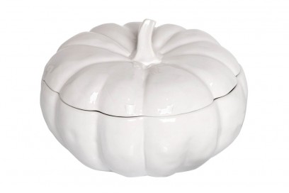Zuppiera a forma di zucca in ceramica