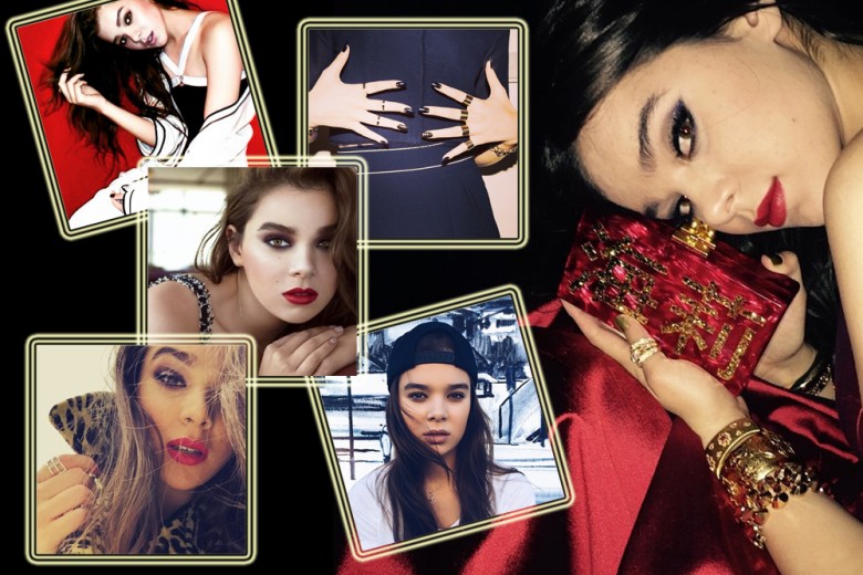 Hailee Steinfeld make up: i beauty look più belli con smokey eyes e rossetto rosso