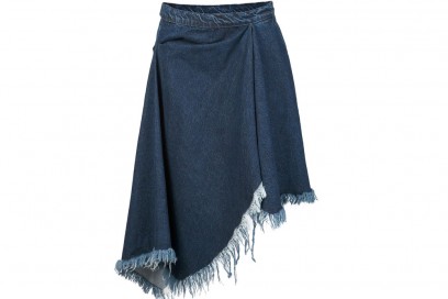 MARQUES-ALMEIDA–asymmetric-frayed-denim-skirt