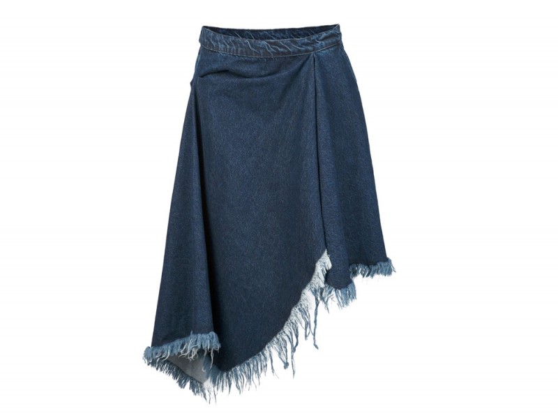 MARQUES-ALMEIDA–asymmetric-frayed-denim-skirt