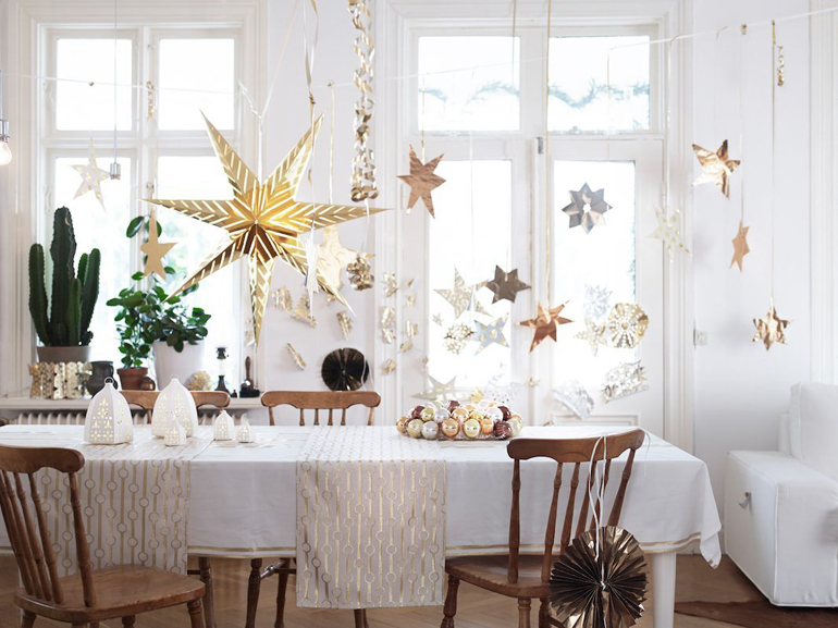 Natale bianco e oro con IKEA
