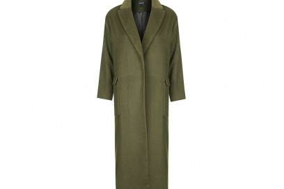 cappotto verde lungo topshoop