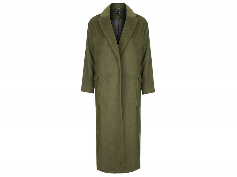 cappotto verde lungo topshoop