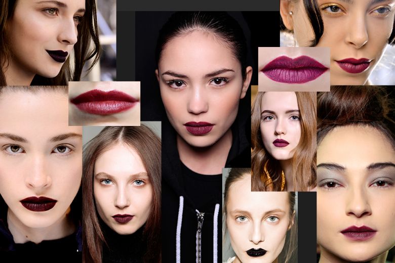 Trucco labbra con rossetto scuro: i colori di tendenza del momento