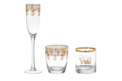 Bicchieri con decoro in oro Coin Casa