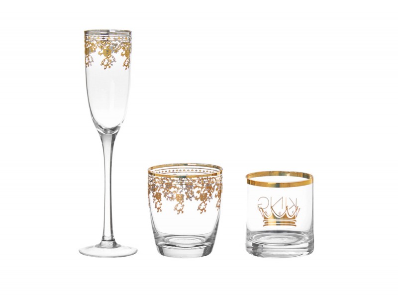 Bicchieri con decoro in oro Coin Casa