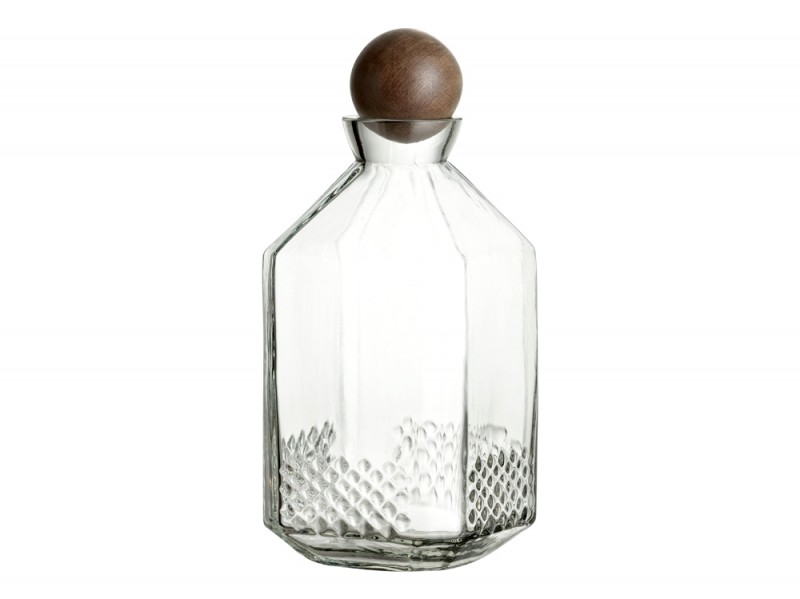 Tappo sferico in legno per la bottiglia in vetro lavorato