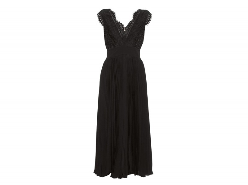 abito nero midi rebecca taylor