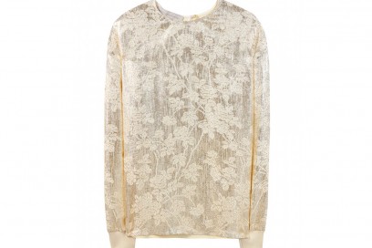 blusa oro fiori stella mccartney