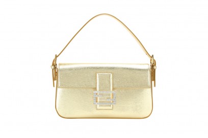 borsa baguette oro fendi