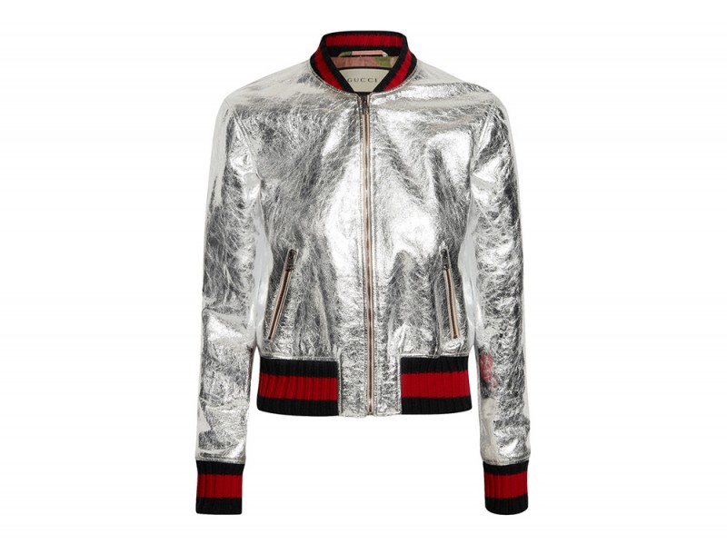 gucci bomber silver