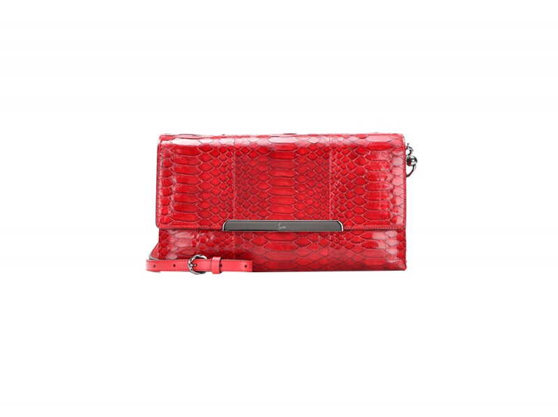 pochette pitonata rossa christian louboutin