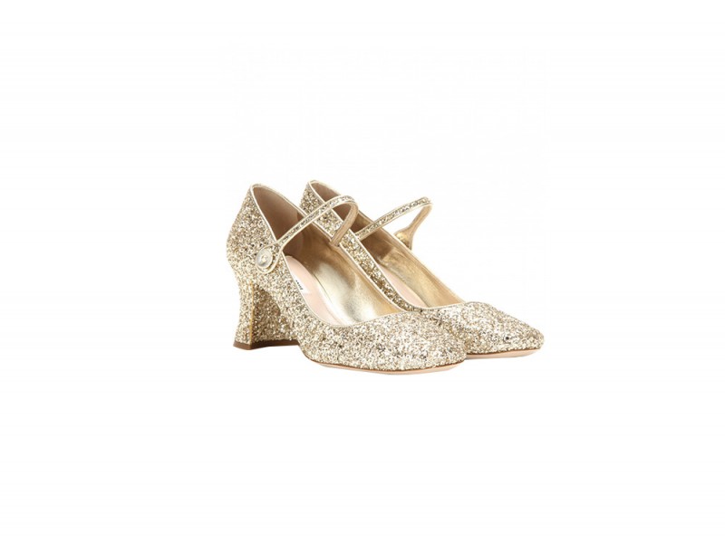 scarpe glitter miu miu