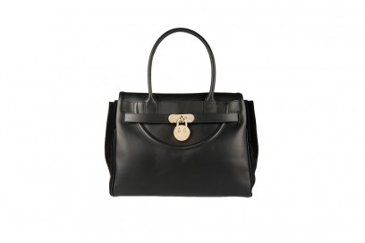 borsa nera di pelle hill & friends