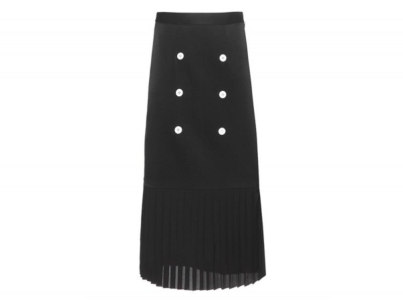 gonna nera midi con bottoni edun