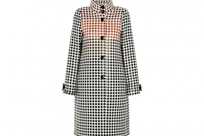 BOTTEGA VENETA Paneled polka-dot wool coat_NET