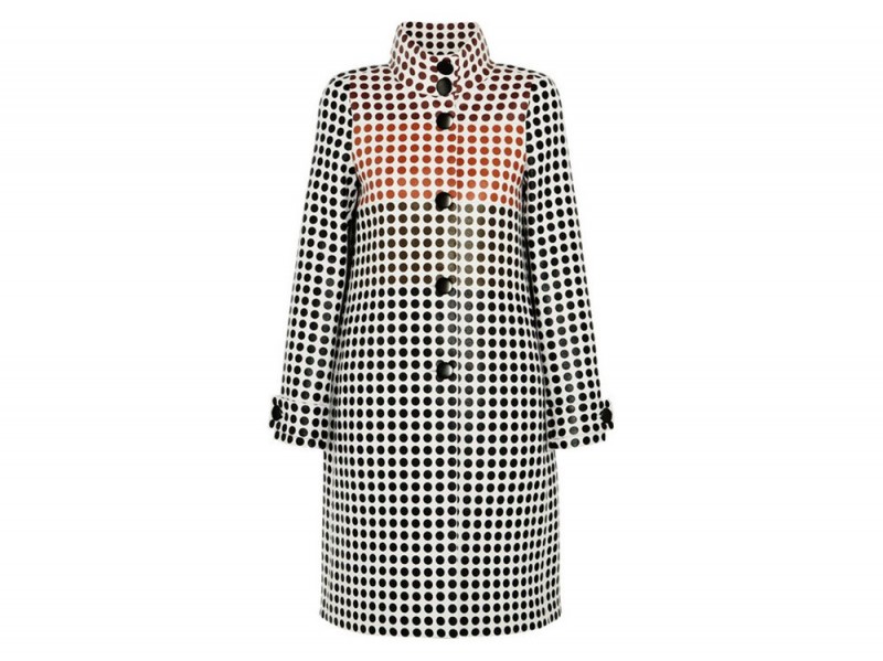 BOTTEGA VENETA Paneled polka-dot wool coat_NET