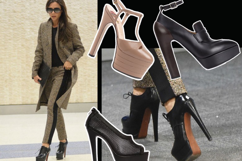 Victoria Beckham e le scarpe con il maxi plateau. Sono tornate?