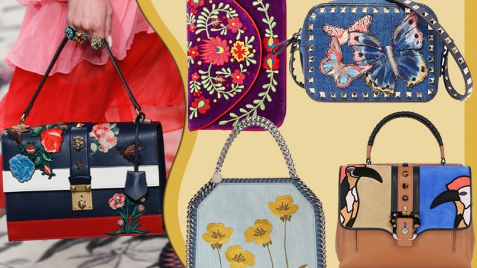 Borsa a tracolla da donna elegante, con manico in bambù, in lino, borsa a mano da festa e vacanze, con paillettes colorate, contrasto in rete, ricamo jacquard | SHEIN ALIA