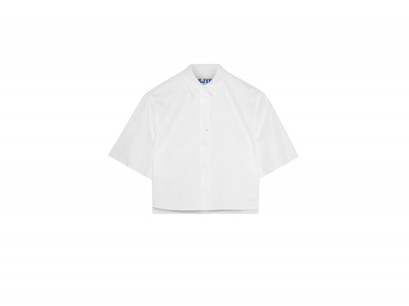 STEVE J and YONI P Cropped cotton shirt_NET