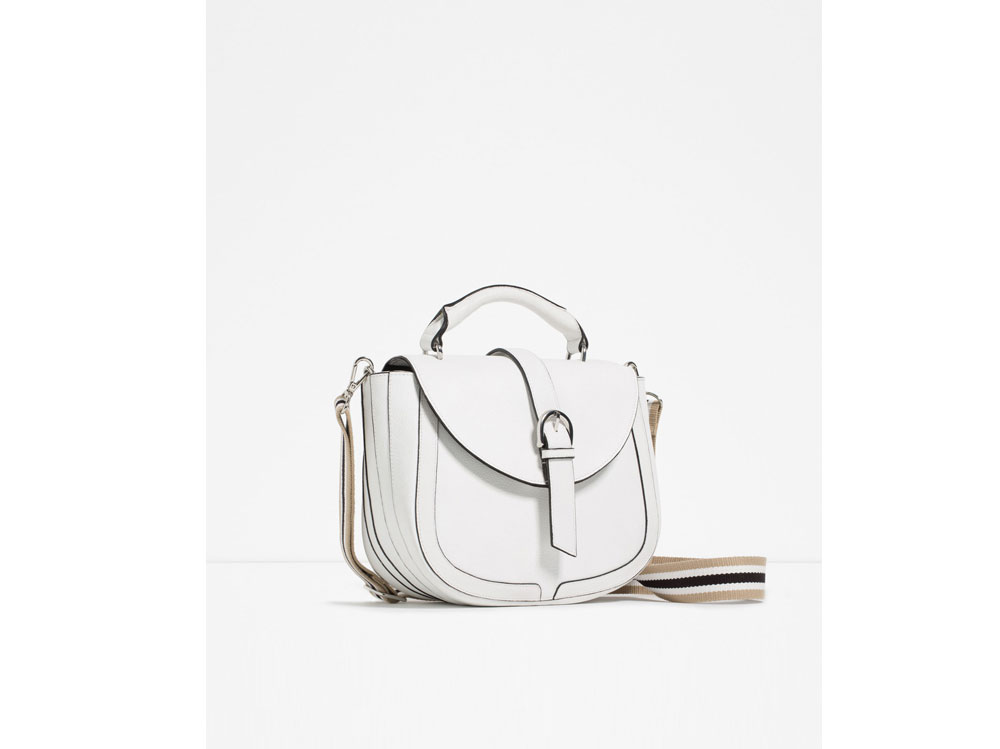 BORSA A SPALLA CON STAMPA ANIMALIER CON CATENA - Bianco écru | ZARA Italia  / Italy