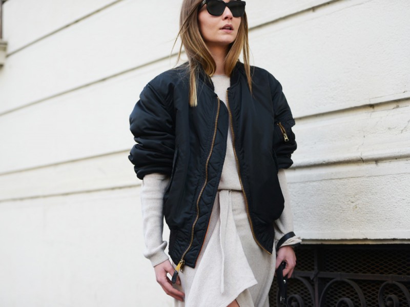 chiara-capitani-bomber-nero-Milano-Moda-Uomo-gennaio-2016-i-look-da-street-style