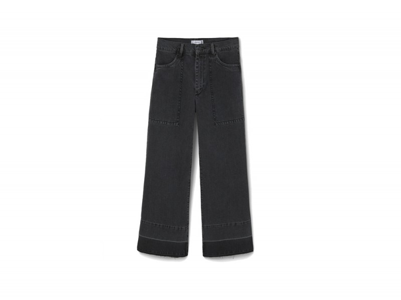 jeans flare cropped mango