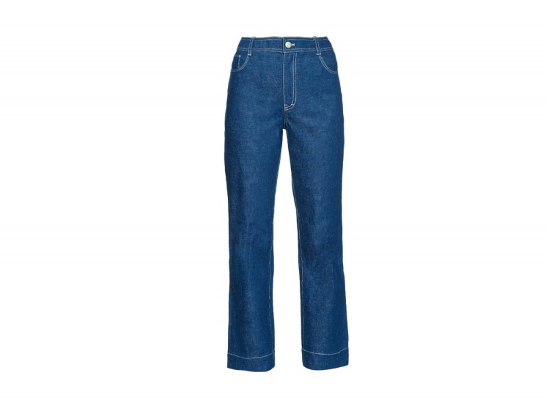 jeans flare cropped trademark