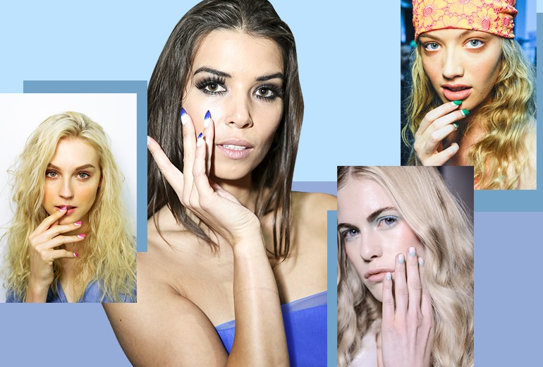 Le nail art bicolore più cool della Primavera-Estate