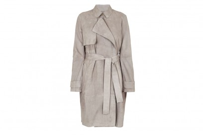 Hugo-Boss-Grey-Suede-Trench-Coat