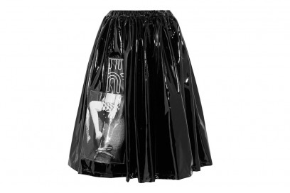 MIU MIU Appliqued vinyl skirt_NET