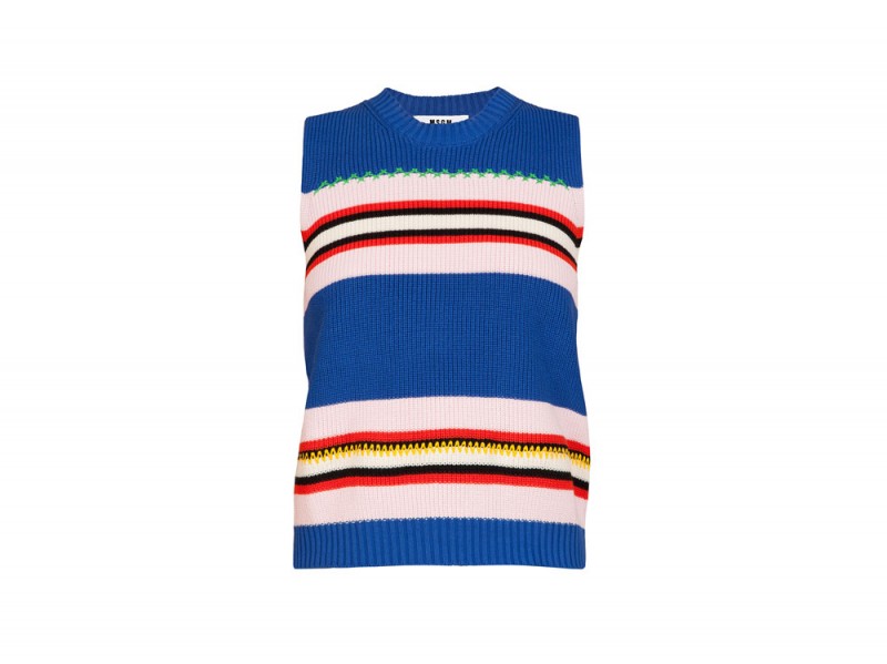 MSGM-Blue-Rigje-Top