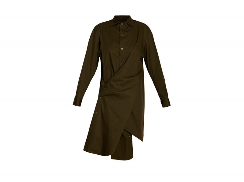 Yohji-Yamamoto-Khaki-Asymmetric-Dress