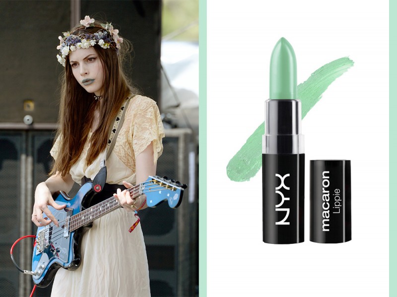 come-truccarsi-per-un-concerto-rock-rossetto-verde-acqua-nyx-pistachio
