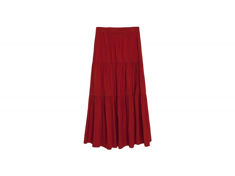 gonna lunga con volant zara