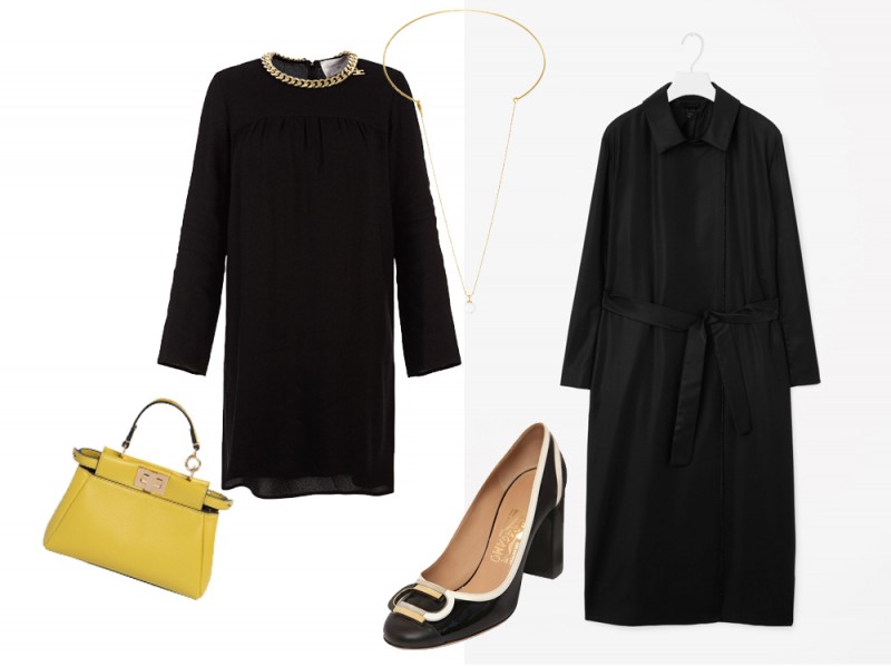 look-matrimonio-abito-franchi,-fendi,-ferragamo-collana-maria-pepe-cappotto-cos