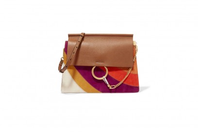 CHLOE Faye medium leather and suede shoulder bag_NET