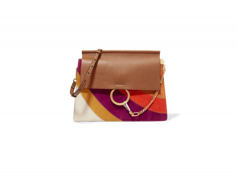 CHLOE Faye medium leather and suede shoulder bag_NET