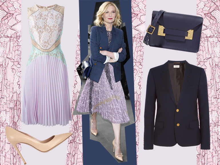 cover abito di pizzo e blazer il look bon ton di kirsten dunst mobile