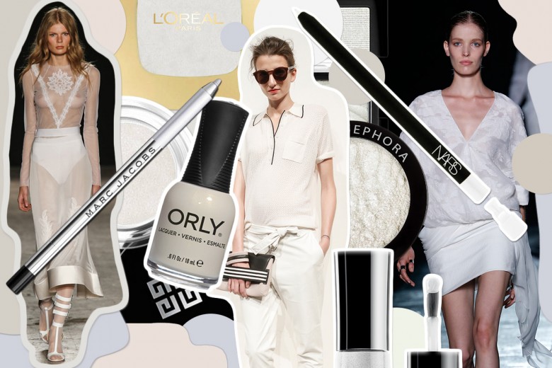 Beauty look bianco: make up e nail art abbinati agli abiti total white