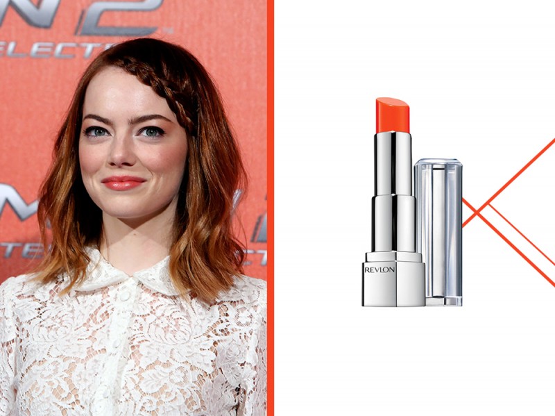 rossetto-corallo-a-chi-sta-bene-Emma-Stone-revlon-ultra-hd-lipstick-marigold